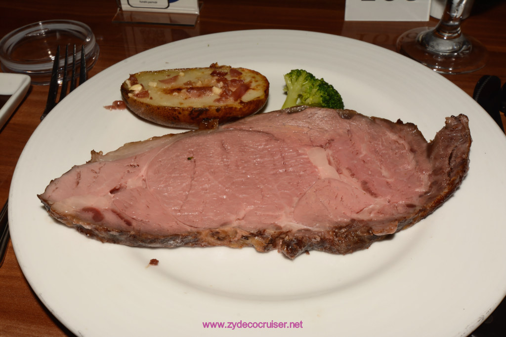 149: Carnival Horizon Cruise, Sea Day 1, MDR Dinner, Slow Cooked Prime Rib
