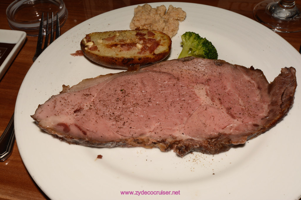 150: Carnival Horizon Cruise, Sea Day 1, MDR Dinner, Slow Cooked Prime Rib