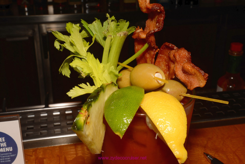 003: Carnival Horizon Cruise, Sea Day 3, Pig and Anchor Bloody Mary, 
