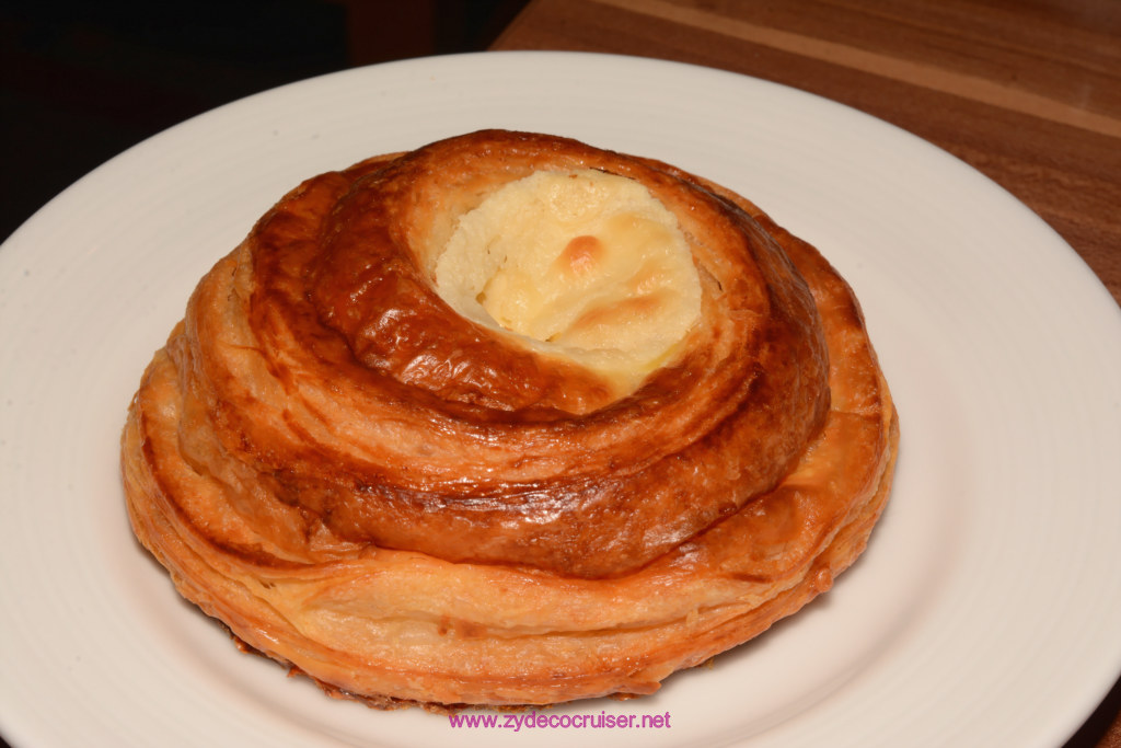 034: Carnival Horizon Cruise, Sea Day 3, Sea Day Brunch, Vanilla Cream Cheese Danish. These are large and tasty.