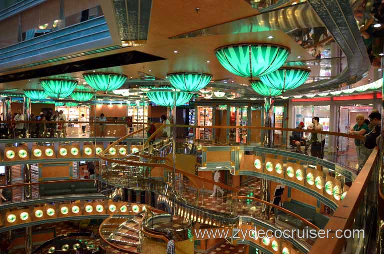 049: Carnival Magic Inaugural Cruise, Sea Day 1, Atrium, Fun Shops