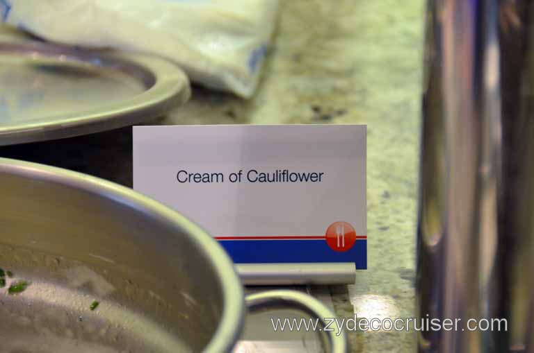 060: Carnival Magic Inaugural Cruise, Sea Day 1, Cream of Cauliflower
