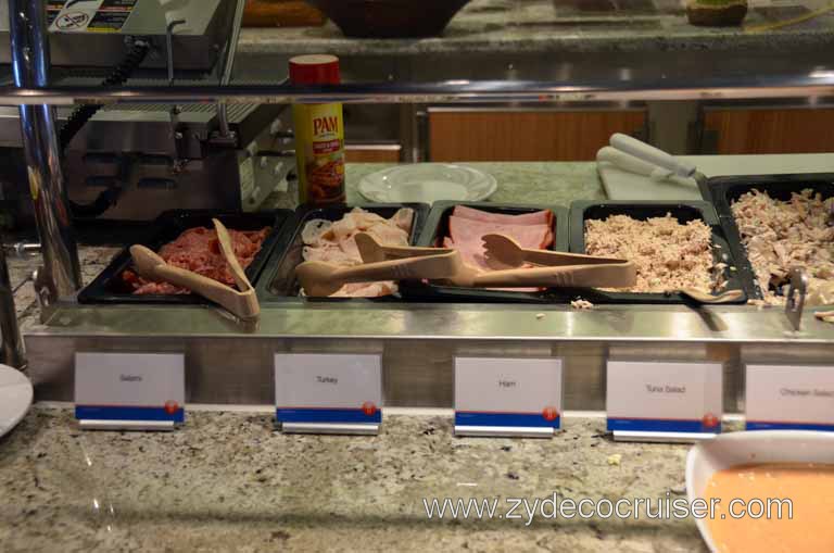 063: Carnival Magic Inaugural Cruise, Sea Day 1, Various cold cuts and spreads