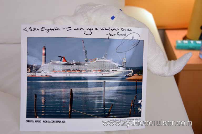 188: Carnival Magic Inaugural Cruise, Sea Day 1, Carnival Magic picture signed by John Heald