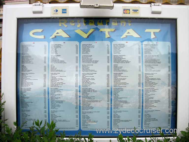 079: Carnival Magic, Inaugural Cruise, Dubrovnik, Cavtat, Restaurant Cavtat