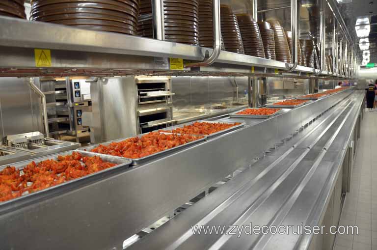 085: Carnival Magic, Mediterranean Cruise, Sea Day 1, Galley Tour, Lots of tomatoes