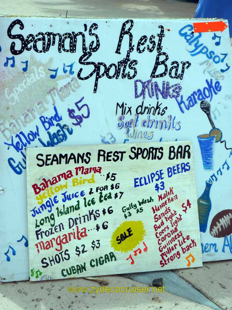 238: Carnival Sensation, Freeport, Bahamas - Seaman's Rest Sports Bar