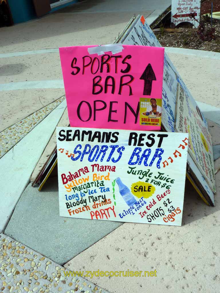 239: Carnival Sensation, Freeport, Bahamas, Seaman's Rest Sports Bar