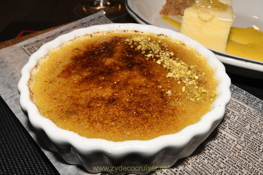 033: Celebrity Infinity Antarctica Cruise, Tuscan Grille, Pistachio Marble Creme Brulee