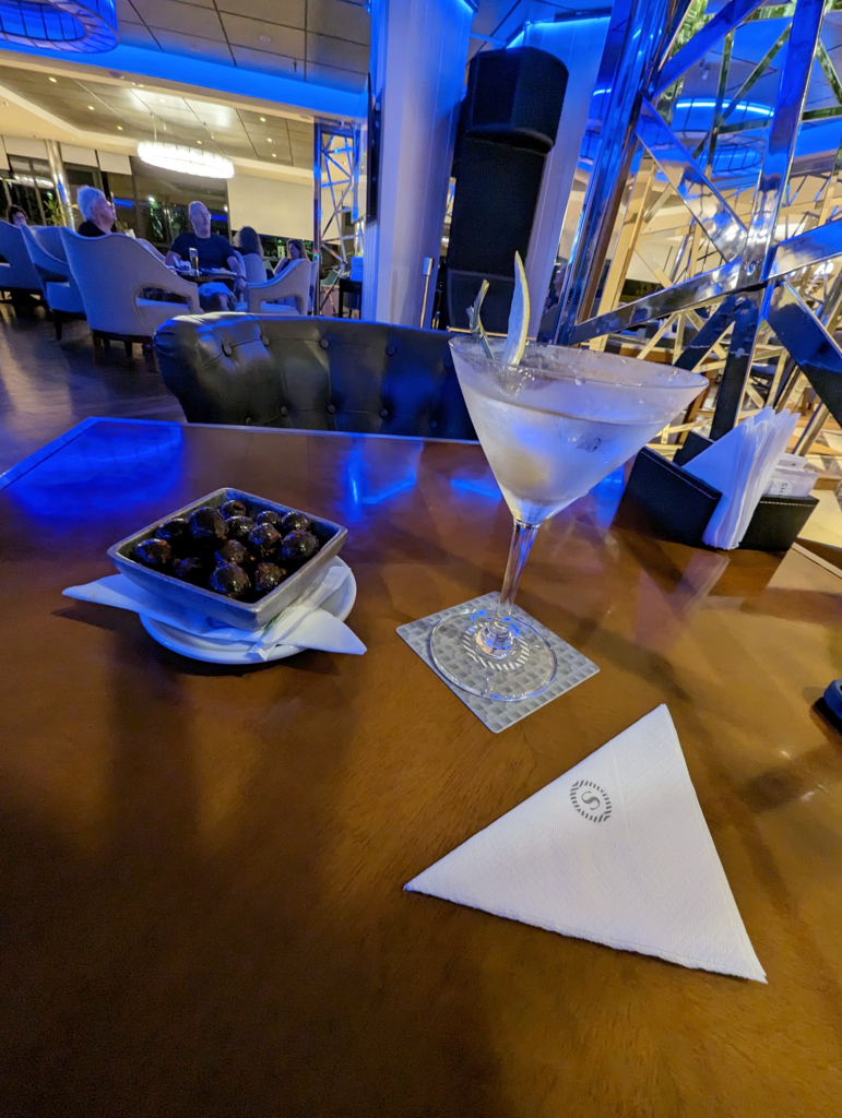 13: Pre-dinner cocktail in the lobby bar