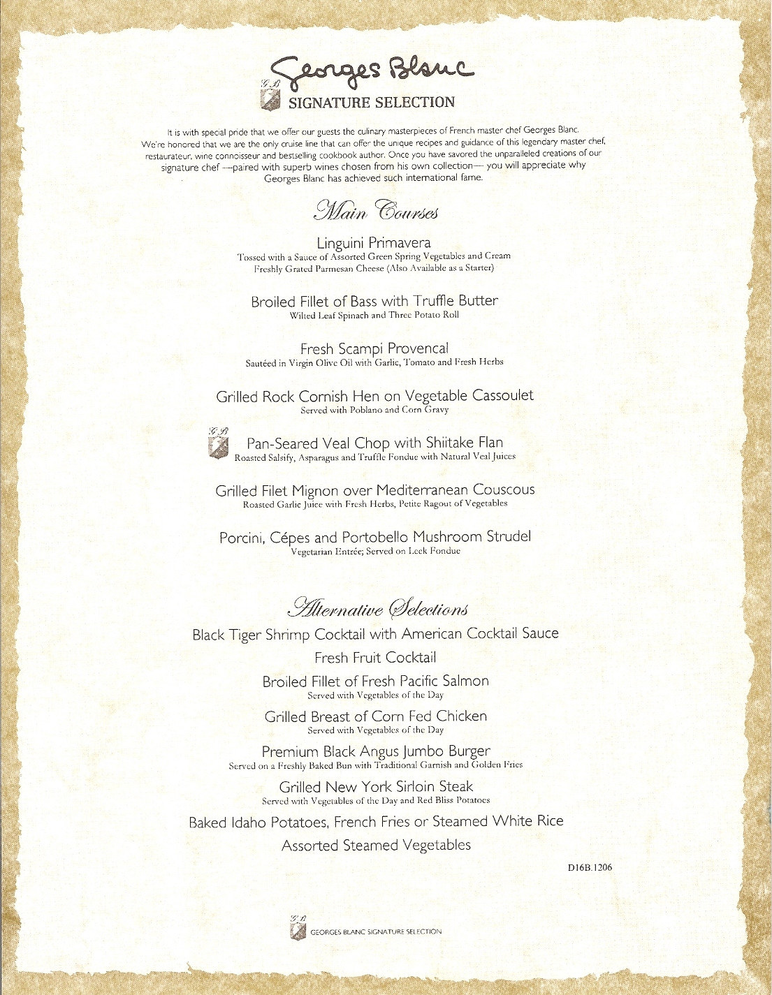 Carnival Freedom Mar514 menus