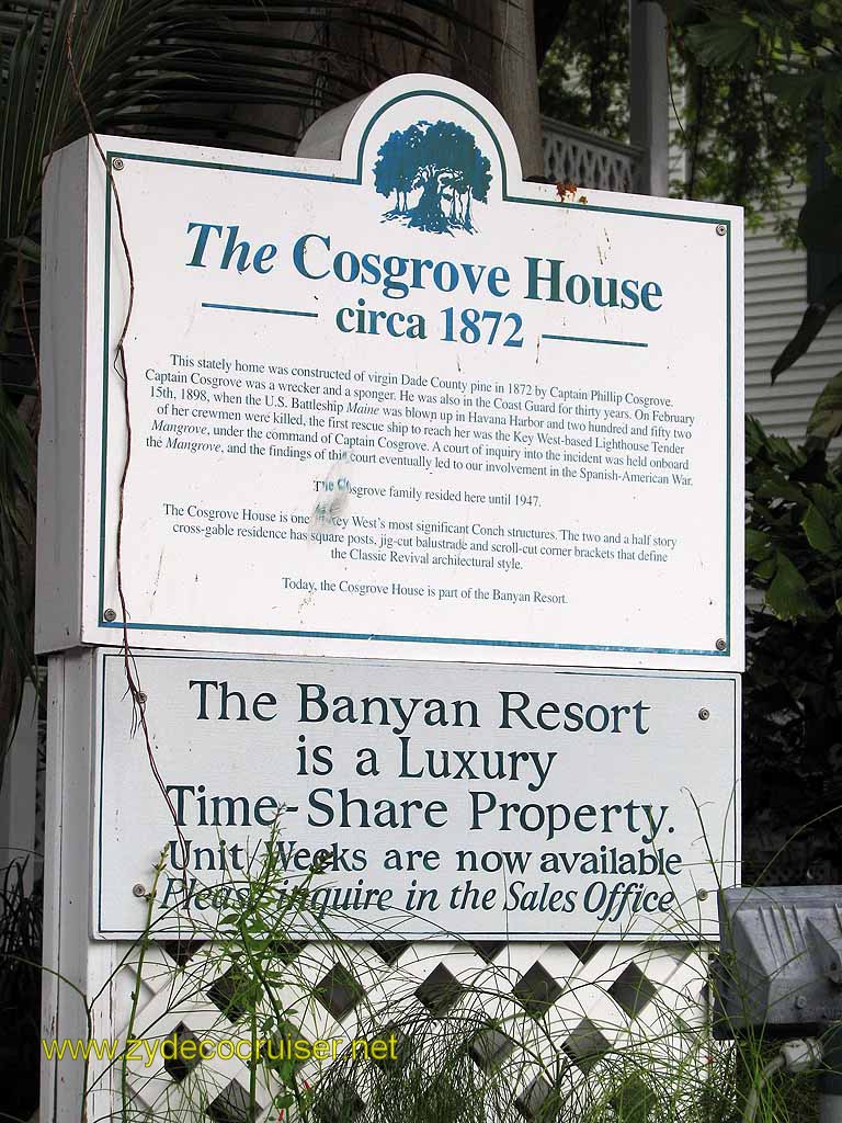 110: Carnival Freedom - Key West - The Cosgrove House - Banyan Resort