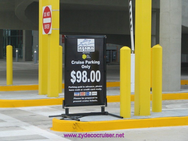 New Orleans, Erato Street Cruise Terminal, Parking - The cost is now $16/day