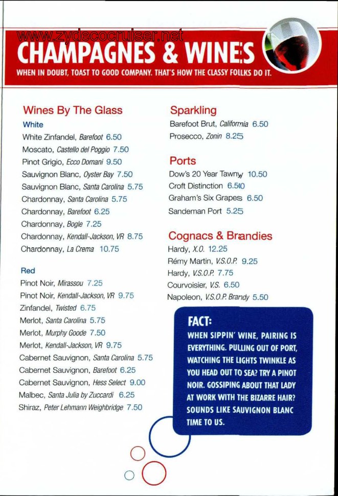 Carnival Bar Menu, Page 5