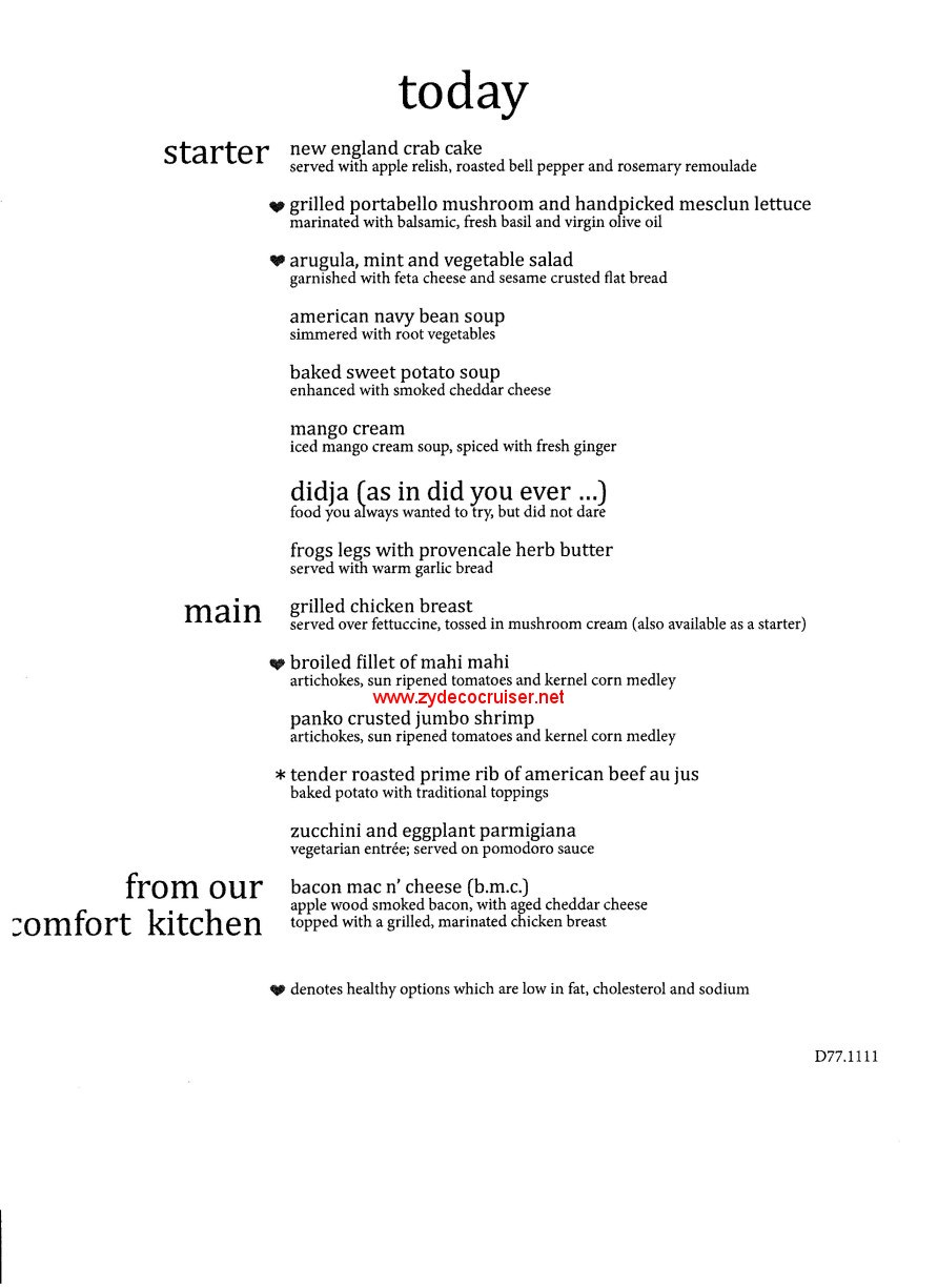Day 7 (Menu 7) - Dinner 