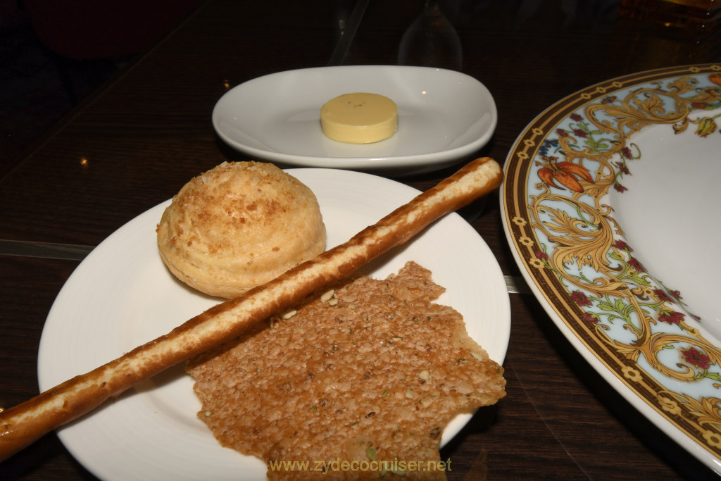 126: Carnival Legend, Fahrenheit 555 Steakhouse, Assorted Bread, No more fancy butter