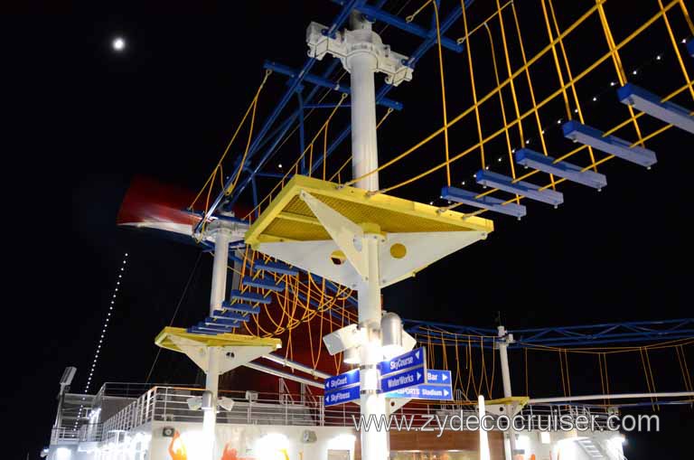 284: Carnival Magic, Grand Mediterranean, Barcelona, Carnival Magic at Night, Ropes Course (SkyCourse)