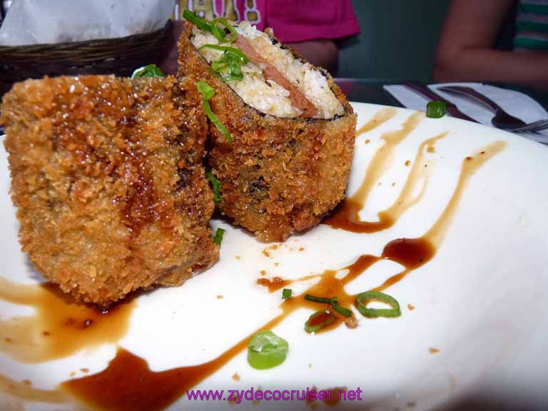 067: Carnival Spirit, Kahului, Maui, Da Kitchen, Fried Spam Musubi