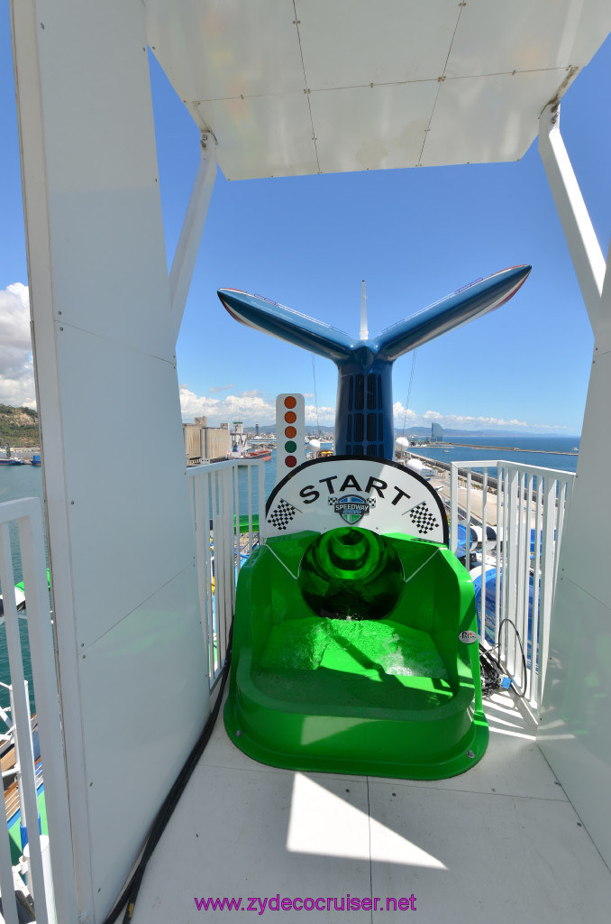 102: Carnival Sunshine Cruise, Barcelona, Embarkation, Waterslide Start, 