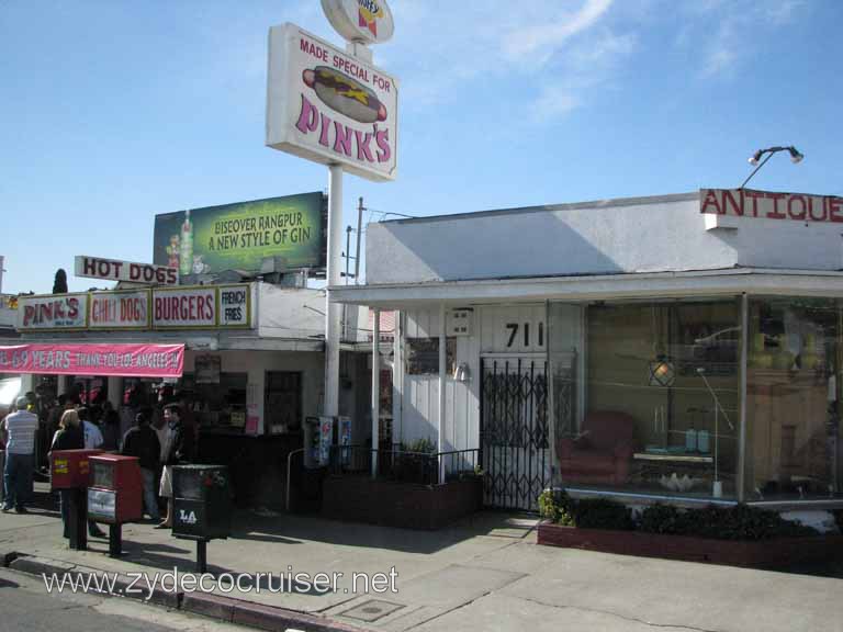 145: Carnival Pride, Long Beach, Sunseeker Hollywood/Los Angeles & the Beaches Tour: Pinks Hot Dogs, http://www.pinkshollywood.com/index.htm