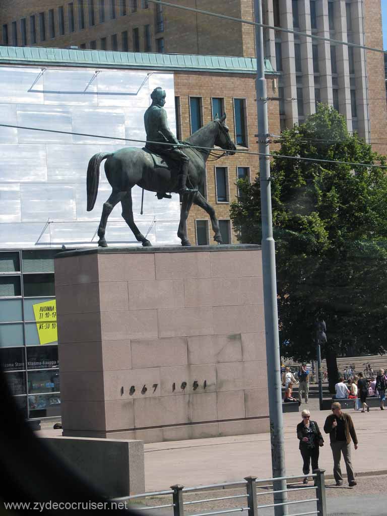 198: Carnival Splendor, Helsinki, Helsinki in a Nutshell Bus Tour, (Boat and Bus), Carl Gustaf Emil Mannerheim Statue